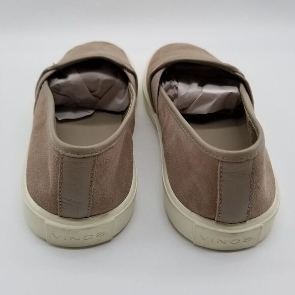 Vince Women Slip On Flats Size 5 Taupe Suede Comfort Shoes - Picture 4 of 7